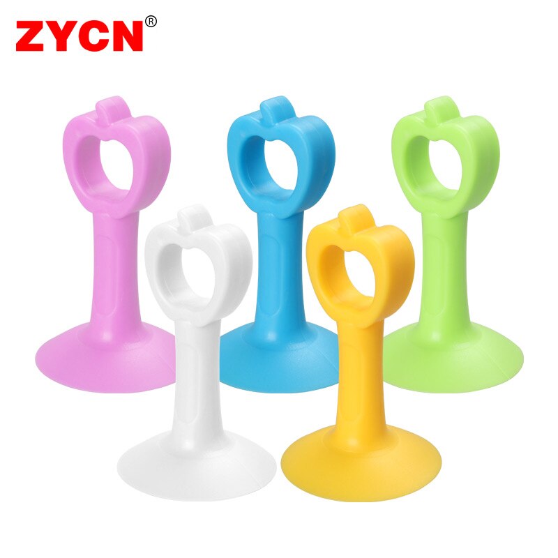 5PCS Soft Rubber Pad Doorknob Protect Wall Self Adhesive Silica Gel Door Stopper Anti-Collision Handle Fender Mute Cute Color