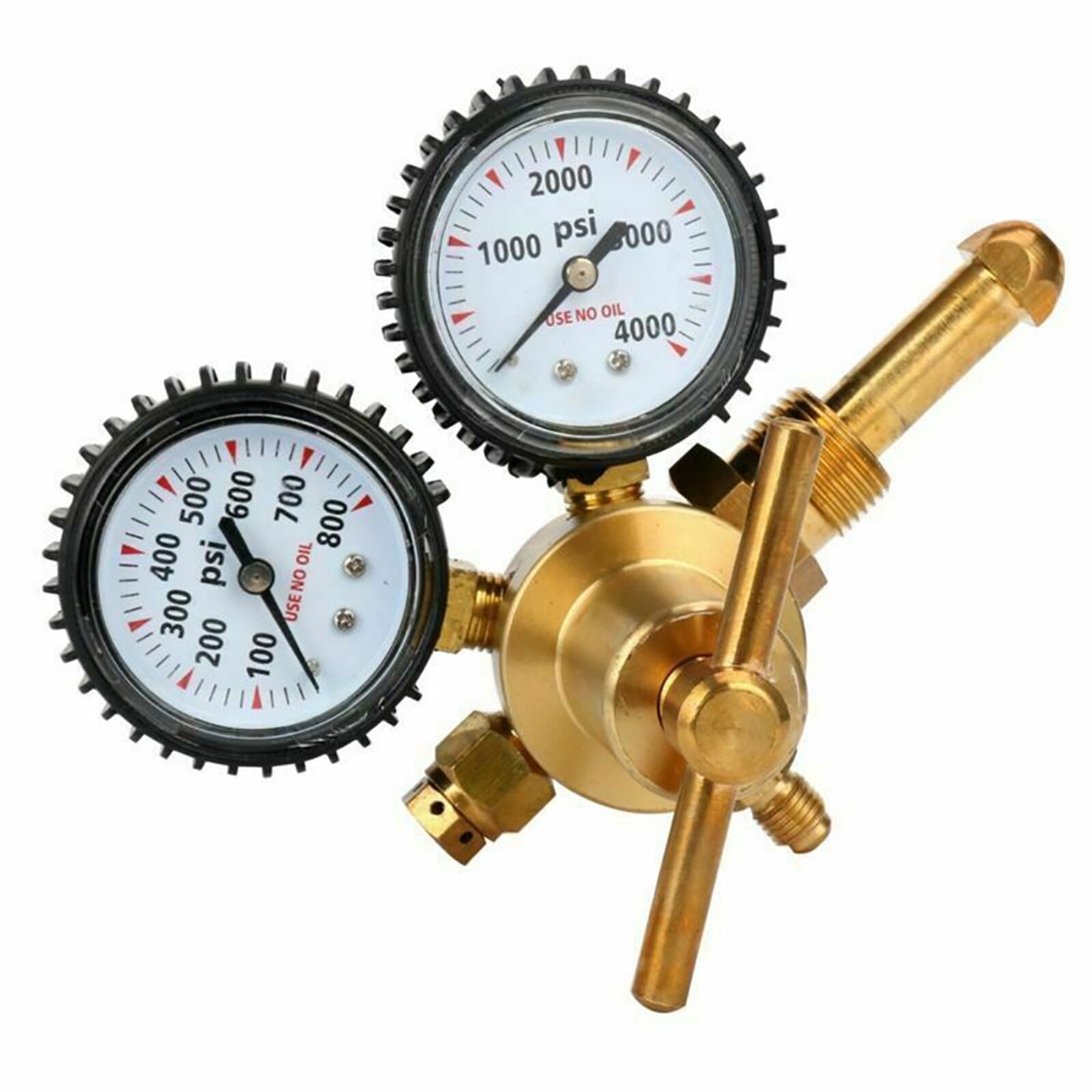 Practical Nitrogen Regulator 0-800 PSI Pressure Equipment Inlet Connection Gauges Machine Gadgets Componen