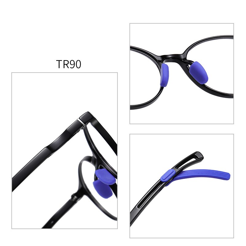Enfants lunettes pour la vue 5-12 ans avec sangle Anti lumière bleue myopie Prescription lunettes ordinateur enfants lunettes TR90 rétro