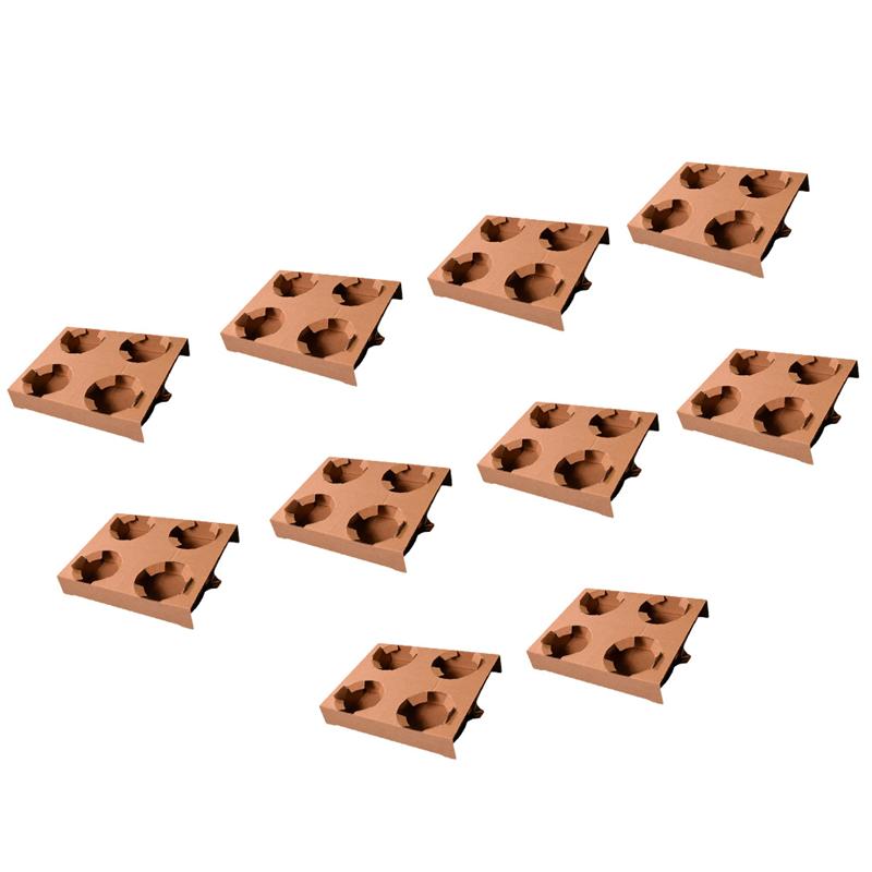Bandeja de vasos de papel para llevar 10 Uds portador de bebidas soporte de té de la leche bandeja portadora de bebidas para almacenamiento de taza de café
