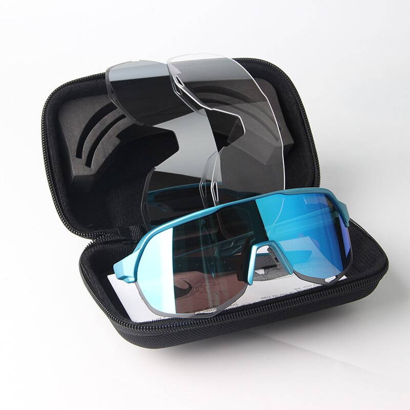 Outdoor Cycling 100 s2 occhiali da sole da uomo bici occhiali Anti-UV moto sport Mountain Bike UV400 Set di occhiali fotocromatici: A6