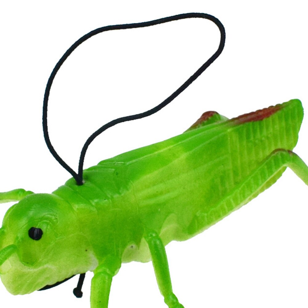 8pcs TPR Simulation Locust Grasshopper Toys Lifelike Insect Model Toys Tricky Props (Green)