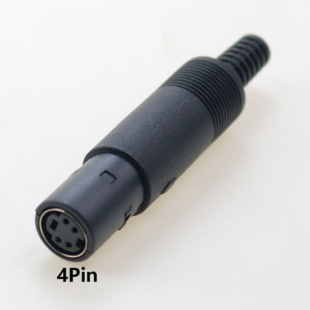 Mini enchufe DIN de 3/4/5/6/7 Pines, conector hembra de montaje para Cable de soldadura de 3 a 7 pines, Terminal S, PS2, 1 piezas: Beige