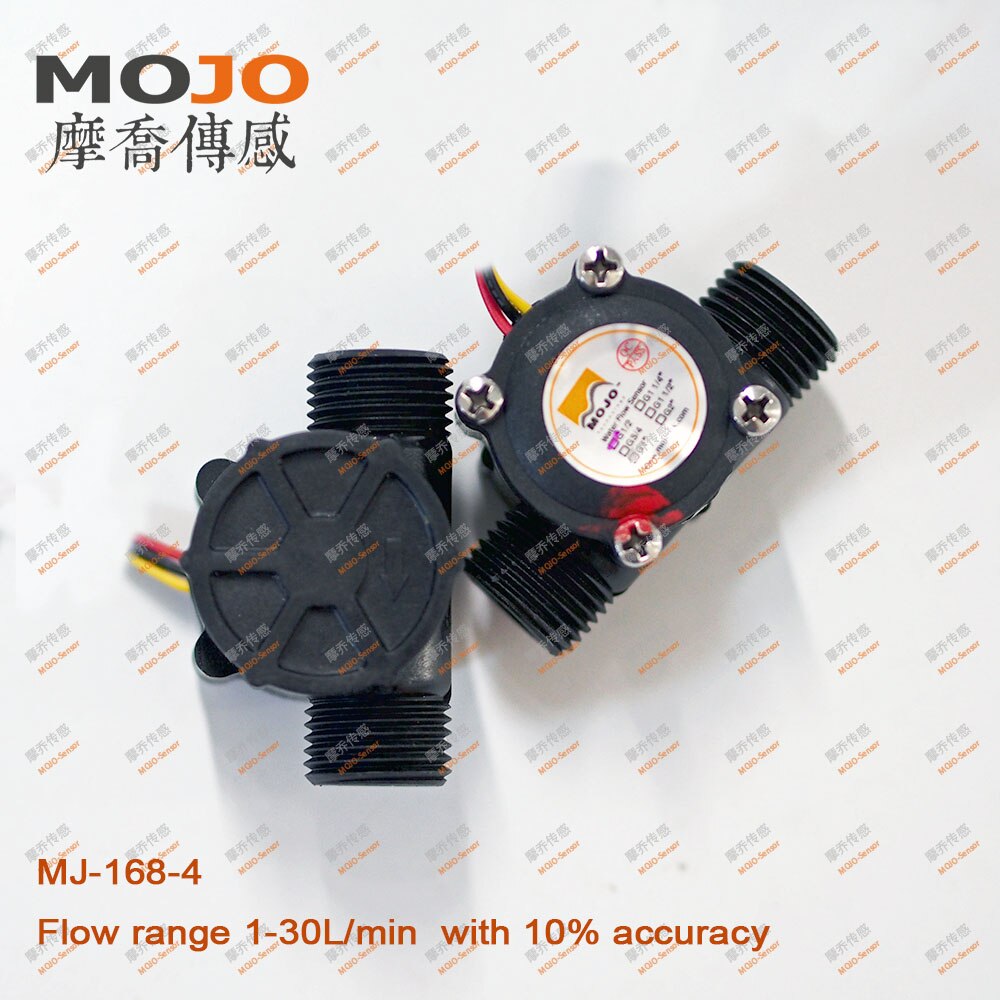 MJ-168-4 G1/2" Water Flow Sensor Nylon Material 2-30L/min 10% Accuracy Coffee Machine Flow Meter