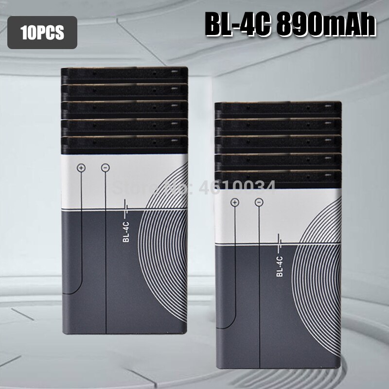 Batterij BL-4C Bl 4C 890Mah Voor Nokia 6300 6100 3500c 7200 X2-00 Bateria Batterij Accumulator: 10pcs