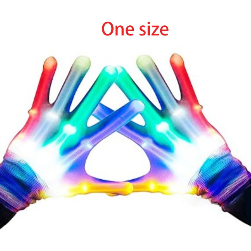 Halloween Flashing LED Gloves Ghost Festival Horror Cool Fun Toys Party Scary Cosplay Costume Props
