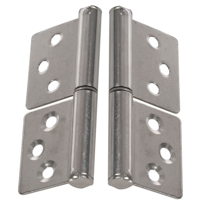 JFBL 2 Pcs 3 Inch 360 Degree Rotating Window Door Flag Hinge &amp; 100Pcs Flat Head Phillips Self-Tapping Screw