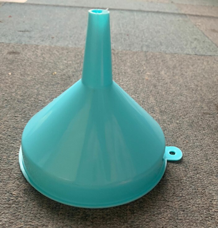 Herramienta de cocina F unnel líquido original, embudo de plástico multifunción colorido, herramienta de subpaquete: Blue Sessile