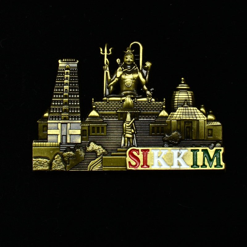World Tourist Souvenirs Metal Craft Decorative Magnets Dubai Shanghai Egypt Sikkim Architectural Monuments Fridge Magnet Decor: Dubai-2