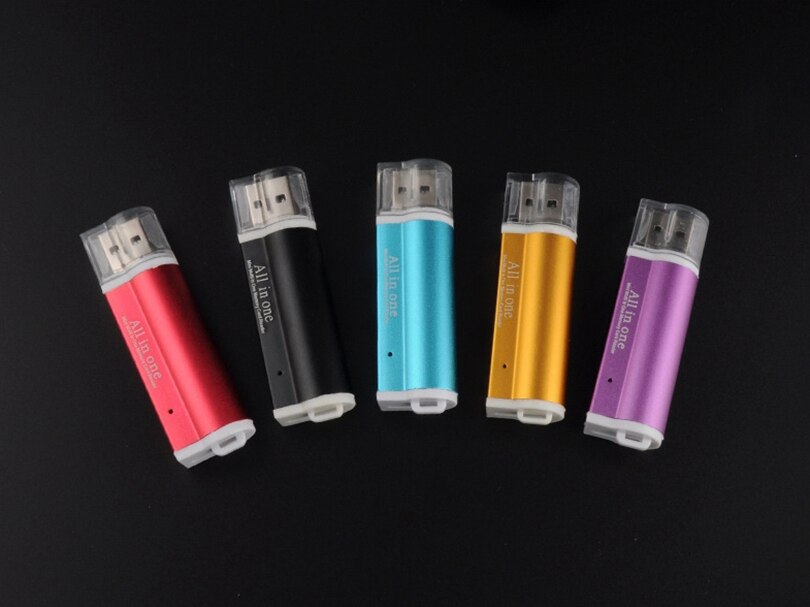 4 in 1 Micro USB 2.0 Memory Card Reader usb Adapter for Micro SD card TF M2 MMC MS PRO DUO Card Reader