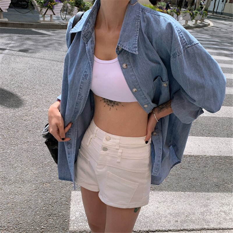 Damen Hemd Retro Karo - Langarm Bluse Mit Flügelärmeln