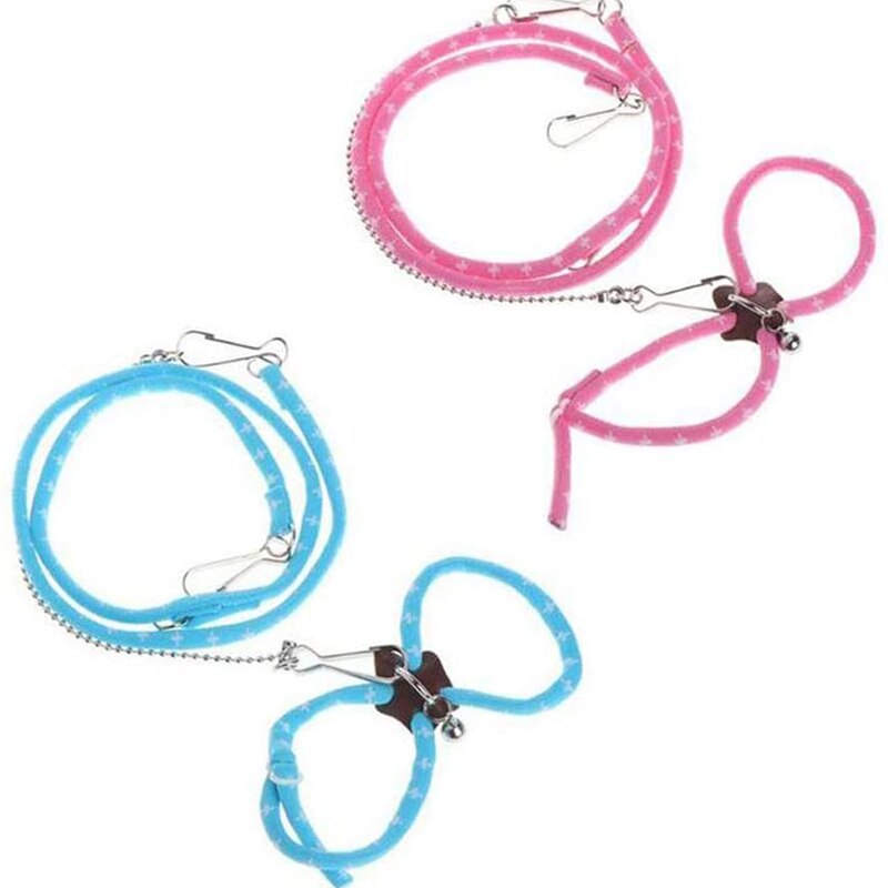 Szelki chomika liny piękne regulowane zwierzęta szczur mysz chomika szelki liny fretka znalazca smycz z dzwonkiem dla zwierzaka