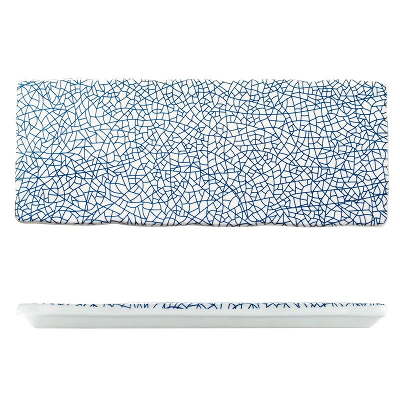 Kwadrat geometryczny danie rybne glazura dania kuchni płytkie talerze zastawa stołowa styl japońnarty i Ceramica wiatr talerz Sushi Tarta zestaw