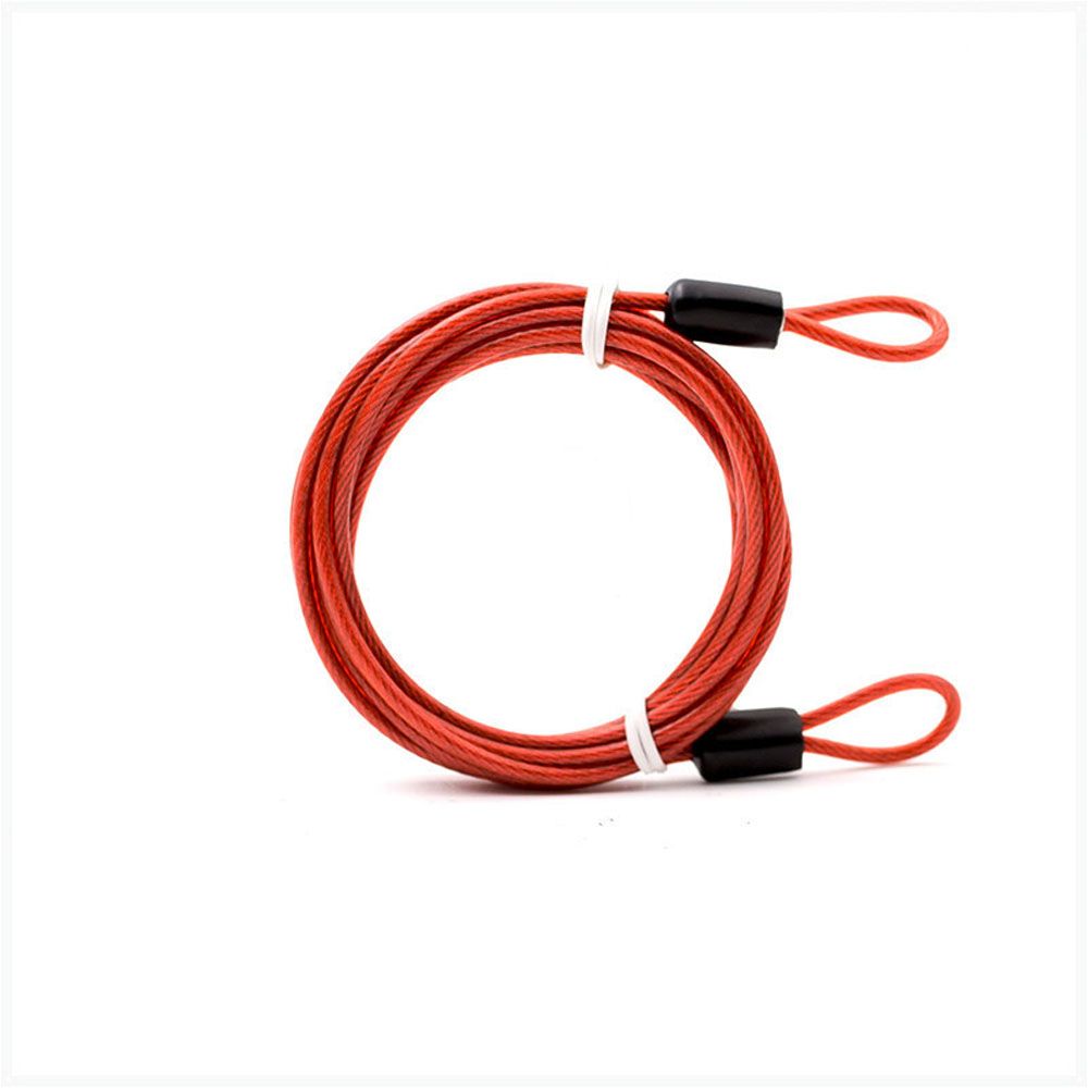 Bucle de seguridad para bicicleta, Protector para casco de motocicleta, cuerda de alambre de acero para bicicleta de carretera, candado de Cable de acero fuerte, Cable de bloqueo para bicicleta: Morado