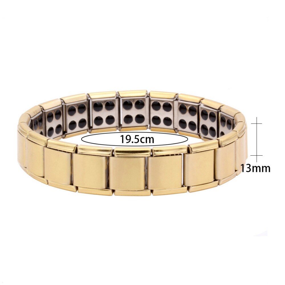 Hapiship Tourmaline Bracelet d'équilibre énergétique bijoux de soins de santé pour hommes femmes or 80 Germanium Bracelet magnétique et Bracelet G022