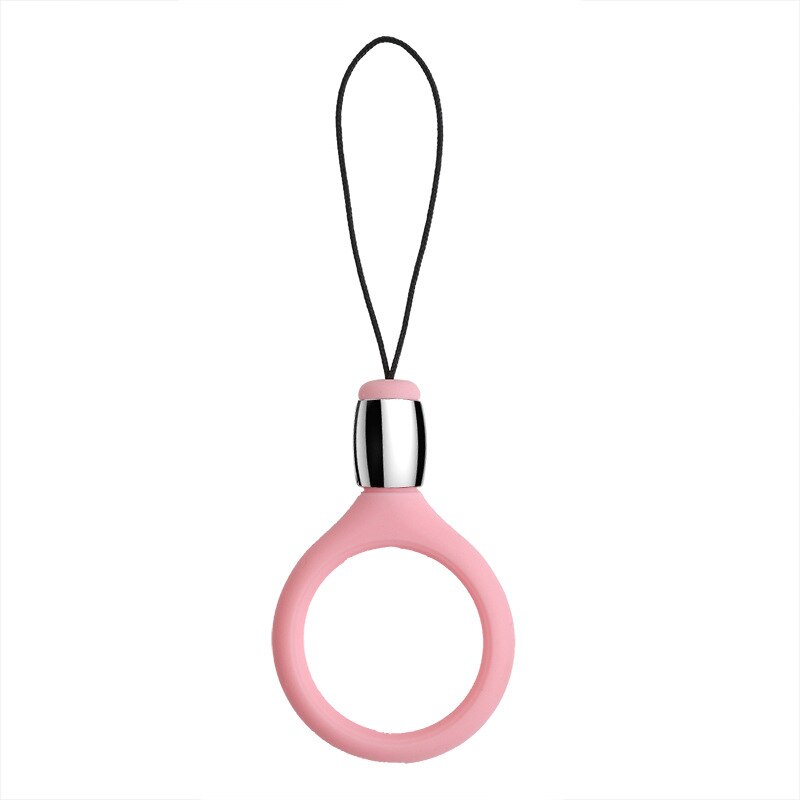 Universal Silicone Lanyard For Keys Phones Strap Keycord Lanyards Finger Rings Mobile Phone Accessories DIY Hang Rope Key Ring: pink