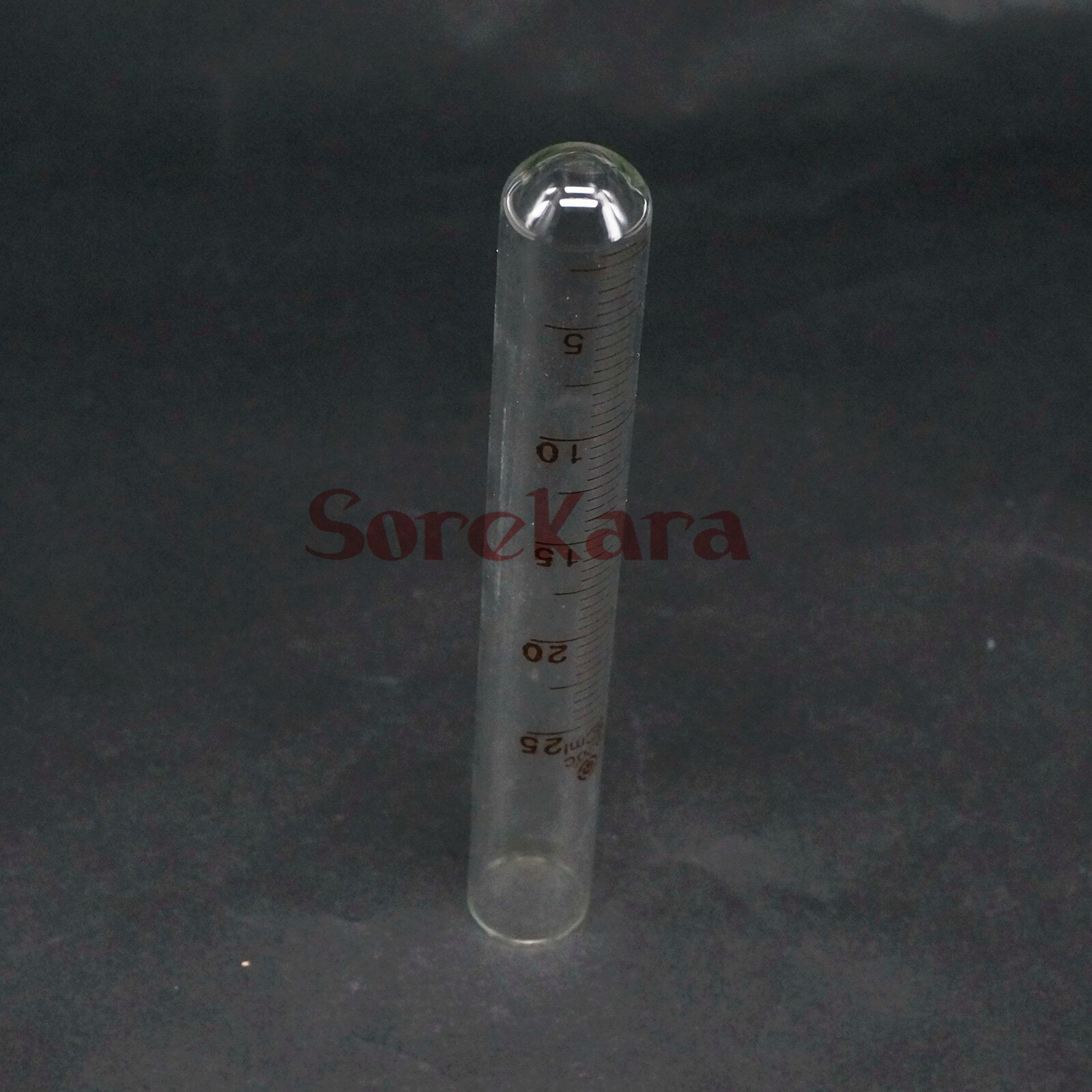 Tube à essai en verre à fond rond pour laboratoire de chimie, LOT de 5 lignes à échelle 25ml