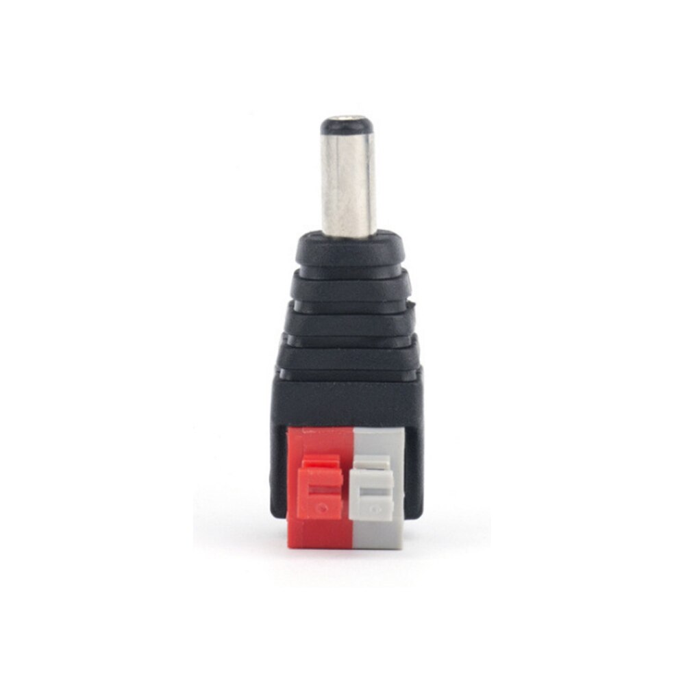 Dc-liitin virtalähde 5.5 x 2.1mm jr52- a jakkipistoke adapteri led-nauha ja elektroniset valot urospuoliset dc-liittimet cctv-kameralle