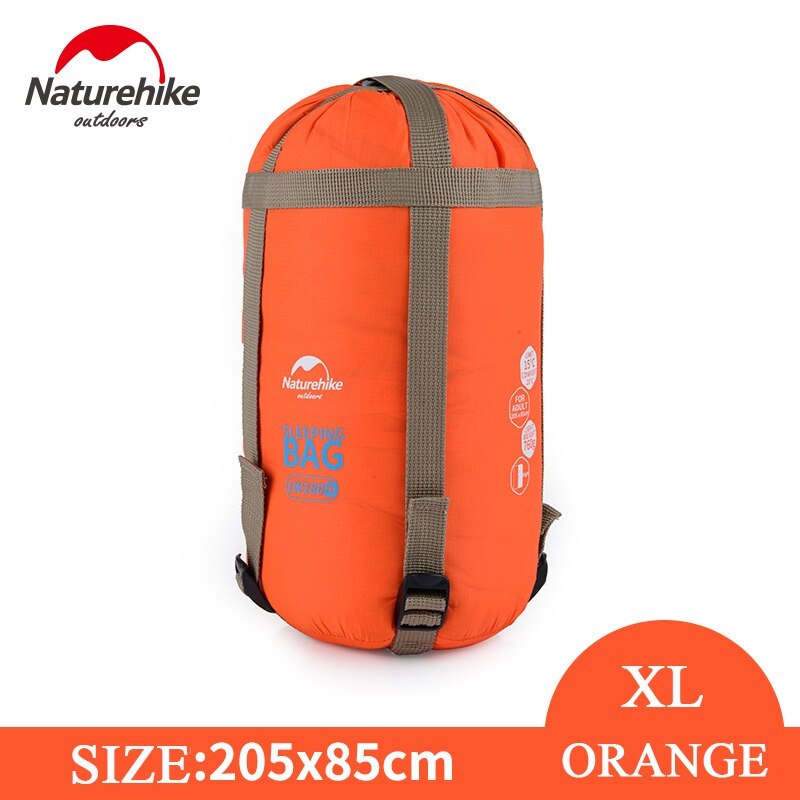 Naturehike soveposer udendørs camping vandreture forår efterår udendørs camping vandreture nh kuvert sovepose 205*85cm: Orange xl