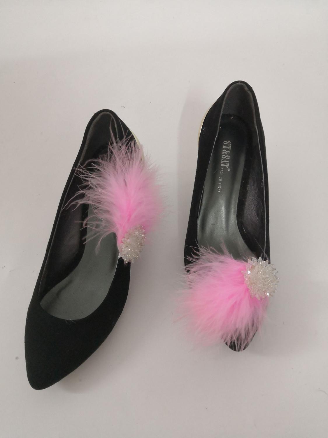 Zapatos de peluche removibles, 1 par, Clip, decoración, embellecedor, # SH2020016