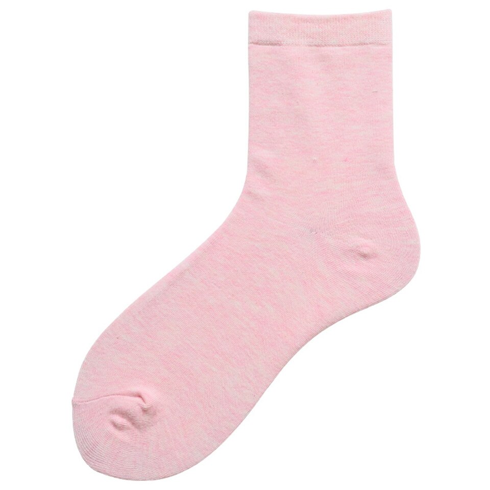 Sokker kvinder sport bomuldssokker 1 par forårssokker sunmmer yogasokker til kvinder blød solid åndbar sokker kvinde: Lyserød