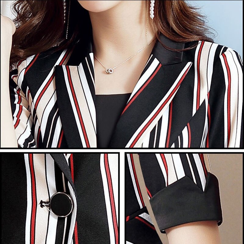 Polka Dot Ssuit Jas Vrouwelijke Ins Lente Zomer Koreaanse Dunne Gedeelte Slim Print Een Gesp Blazer Moeder tij 427