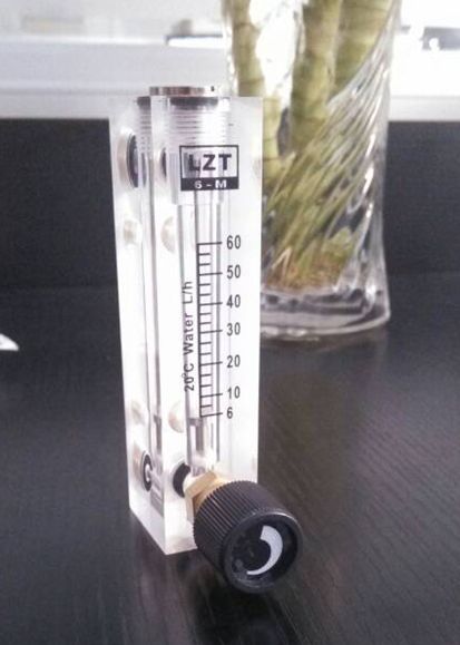 PMMA Gas Flowmeter Air Flow Meter 1/4" BSP Female Square Panel Type Rotameter LZT-6T 5-50 6-60 10-100 3-15 3-30 5-25 0.1-0.8LPM
