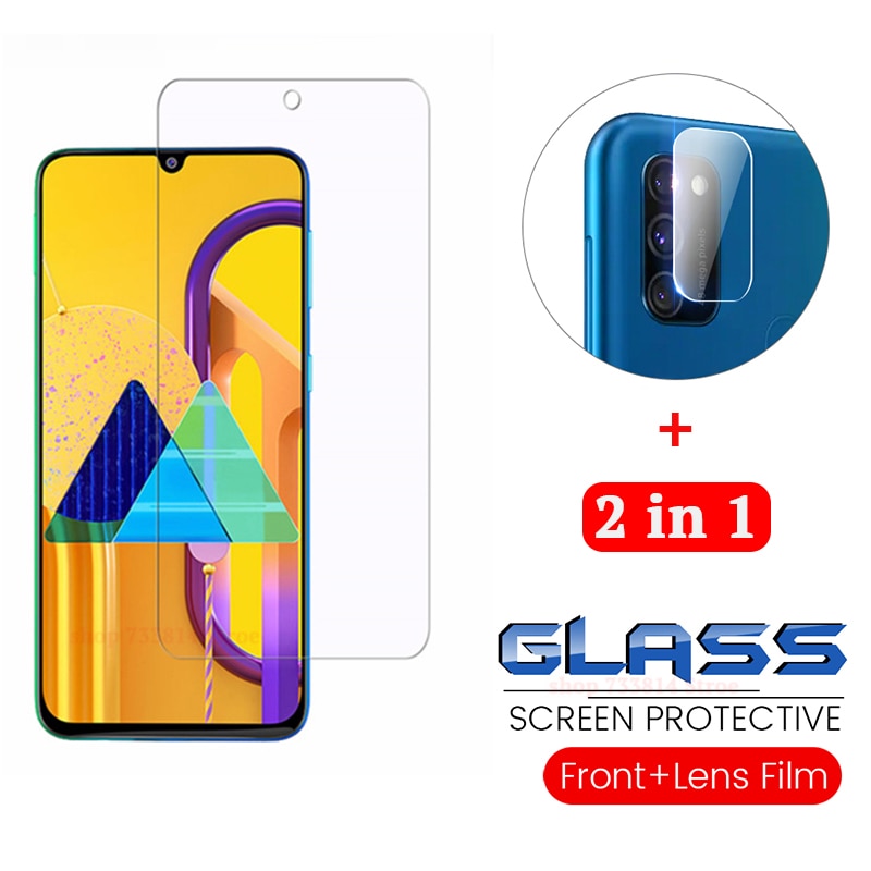 2-In-1 2.5D Screen Protector + Camera Glas Voor Samsung M30s Gehard Glas Lens Film Op Galaxy m30s Beschermende Klasse SM-M307F