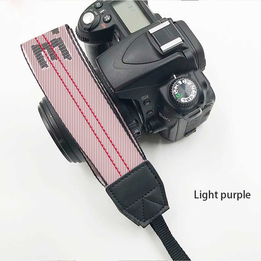 Sangle de cou en néoprène pour appareil Photo DSLR, pour Canon, Nikon, Pentax, Sony, Olympus, appareil Photo coloré: Light Purple
