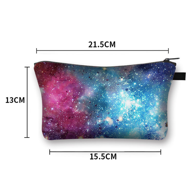 Galaxy Star Print kosmetyczki planeta kobiety makijaż torby damskie szminki przechowywanie kosmetyki torba dziewczyny kosmetyczka organizatorzy