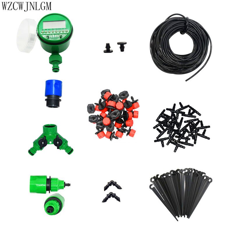 Garden Irrigation System 25m Automatic Sprinkler Drip Irrigation System Garden Sprinkler Watering Suite 1 Set