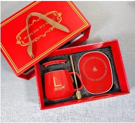 # Juego de tazas cálidas de 55 grados, taza calefactora de cerámica con temperatura constante, perfecta para y uso diario: Azul lago