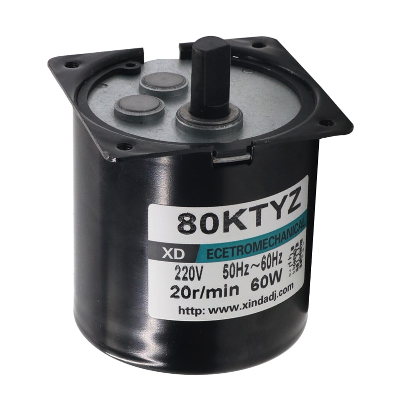 80KTYZ AC motor 220V 5rpm -110rpm motor micro slow speed machine 60W permanent magnet synchronous motor small motor