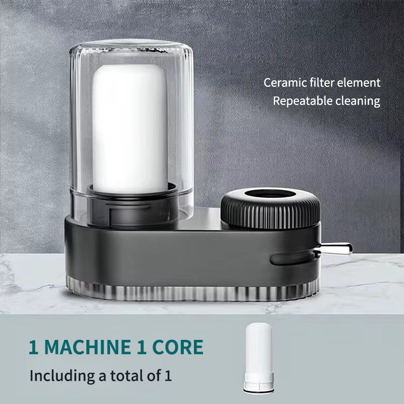 Anies-Purificateur d'eau du robinet, filtre de purification, cuisine, clics directs: Beige