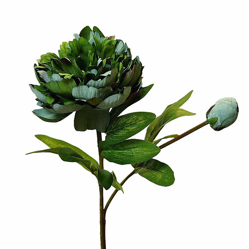 Luksus versailles palace pæon kunstige blomster gren med blade silke pæoner blomster kunstige hjem bryllup dekoration: -en
