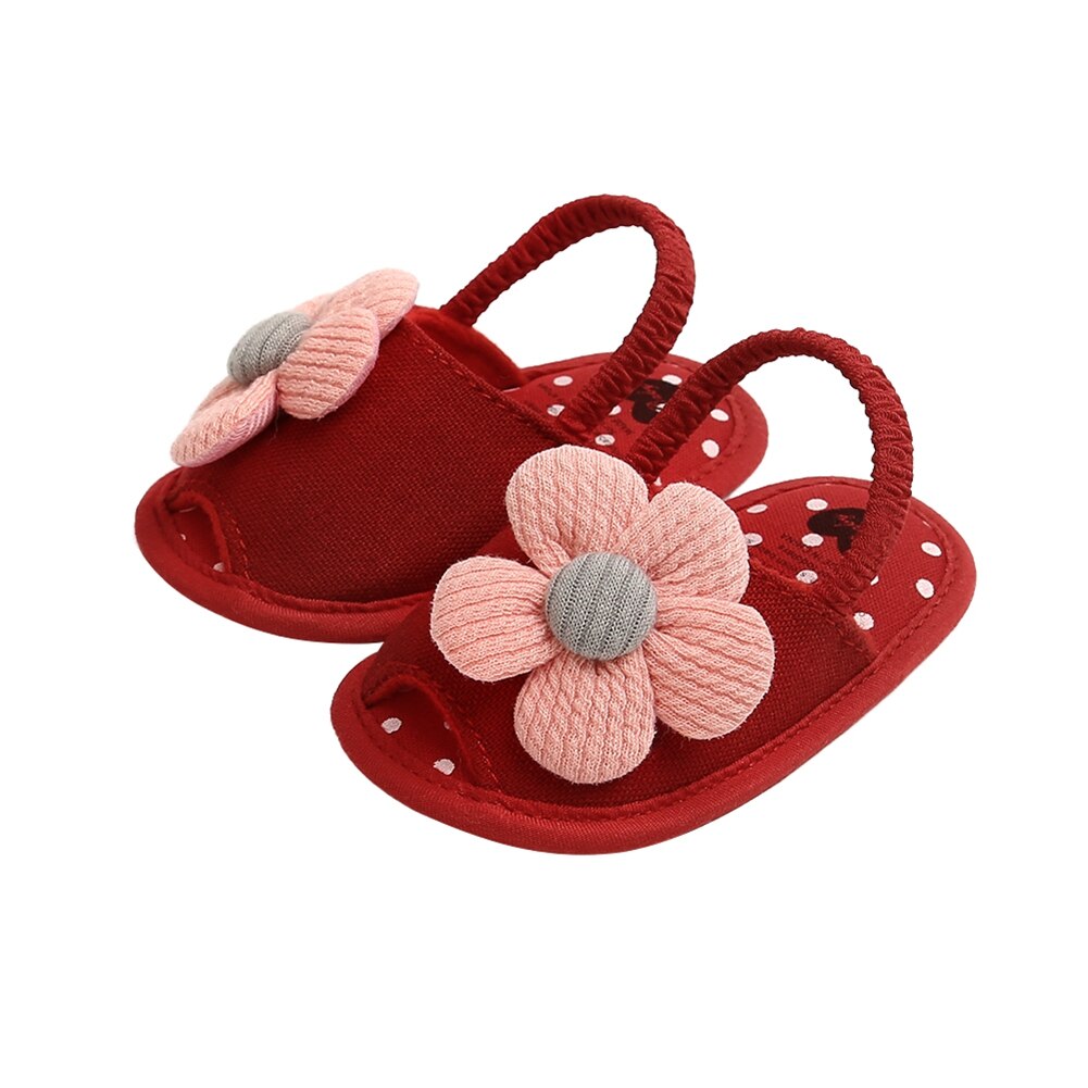 Sandales de princesse tournesol pour bébé fille, chaussures d'été décontractées, souples et légères, pour les premiers pas: D / 13-18 mois