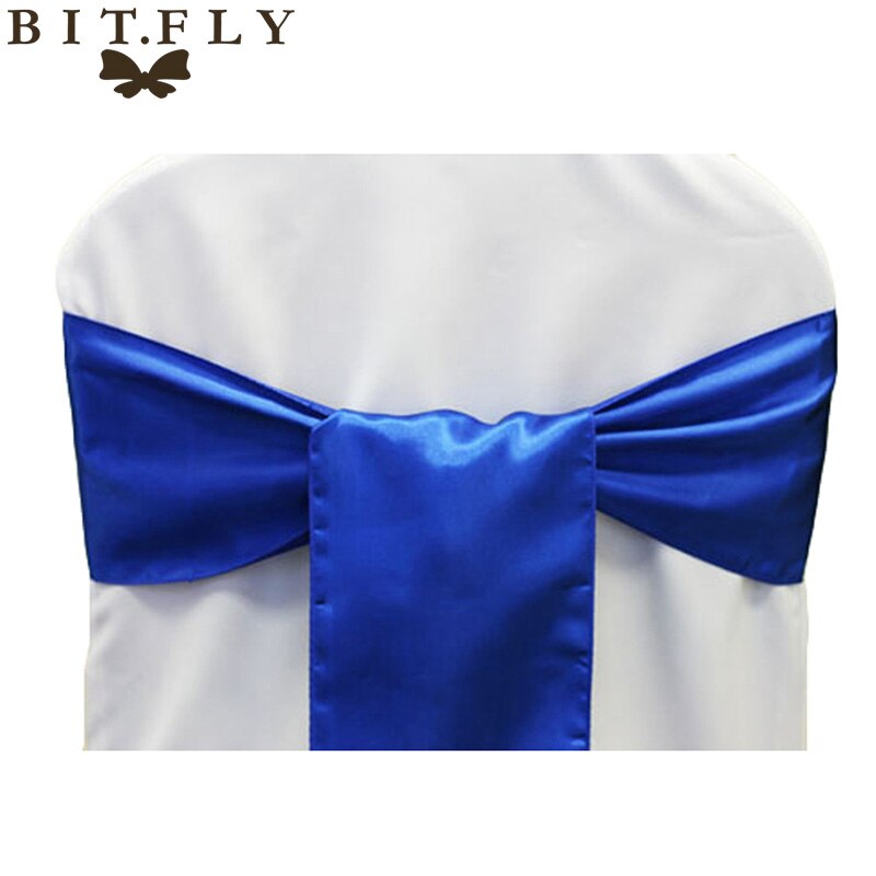 BIT.FLY – housse de chaises en Satin 15x275cm, 1 pièce, décoration de fête, mariage, hôtel, Banquet,