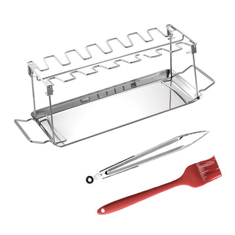 TOP BBQ Chicken Leg Wing Rack Non-Stick 14 Slots S... – Grandado