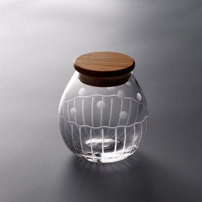 WIZAMONY Borosilicate Glass Tea Caddy Tea Jar Canister Portable Travel Storage Bottles Sealed Tank Jar Food Candy Jar: L