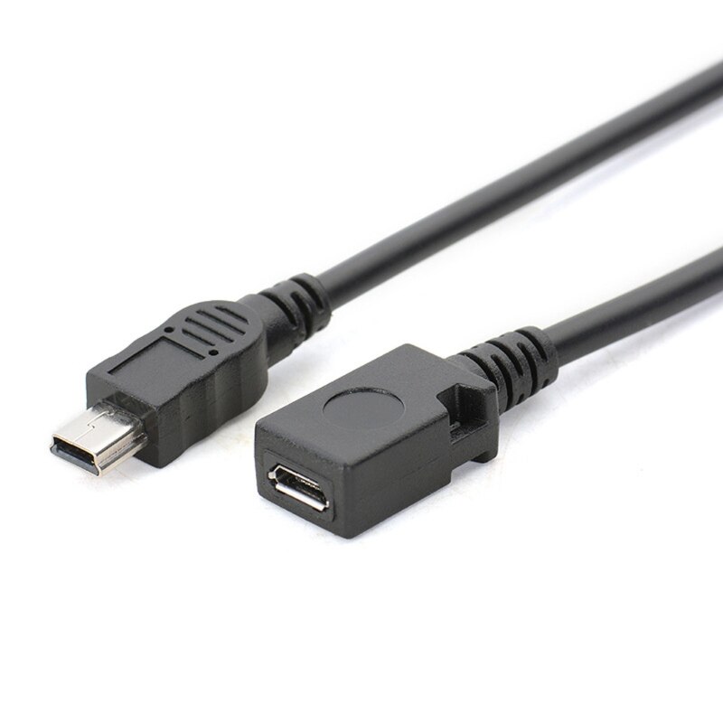 Micro USB Female to Mini USB Male Adapter Charger Adaptor 13cm Converter Charging Data Cable for GPS Cellphone MP4