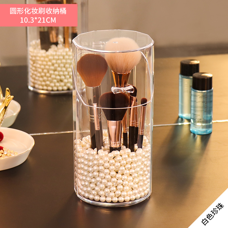 Caja de almacenamiento de acrílico para cosméticos, organizador pequeño de lápiz labial de maquillaje, almacenamiento de artículos de plástico, tocador, portalápices, HX50ST: Style 1