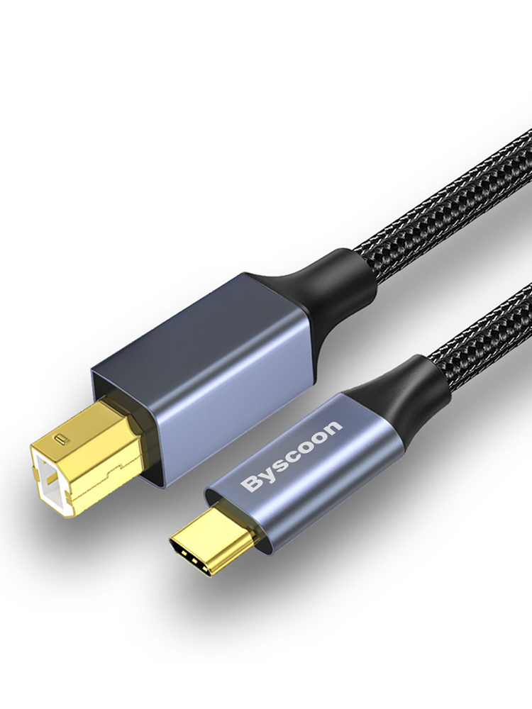Usb C Naar Usb B 2.0 Printer Kabel Elektronisch Orgel Kabel Type C Usb Voor Computer Laptop Telefoon Naar Fax Scanner Universeel: 1m