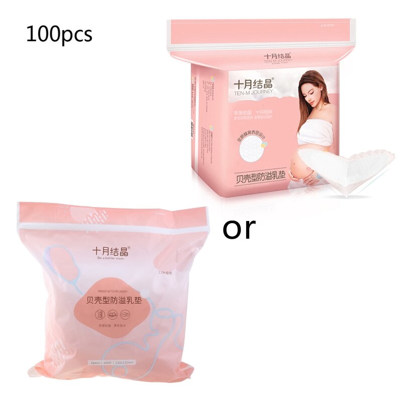 30/100Pcs Wegwerp Zoogcompressen Voor Katoen Borstvoeding Zachte Borstvoeding Melk Pads Absorberende Comfortabele 13*13Cm: 100