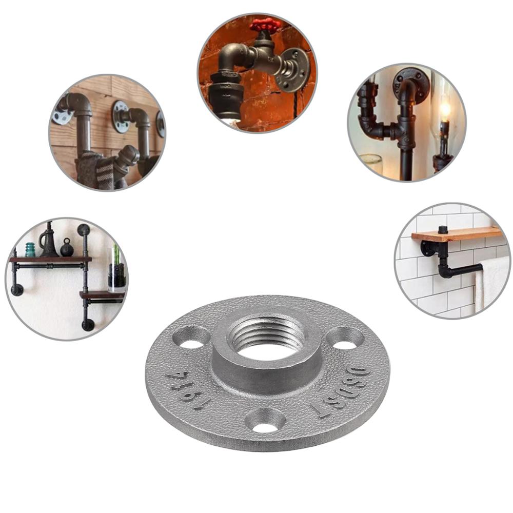 PROSTER 10 stücke für Temperguss Aluminium Legierung Rohr Armaturen Zauberstab Boden Flansch Rostigen Industrie 1/2 &quot;3/4” 1 ”BSP Silber Grau
