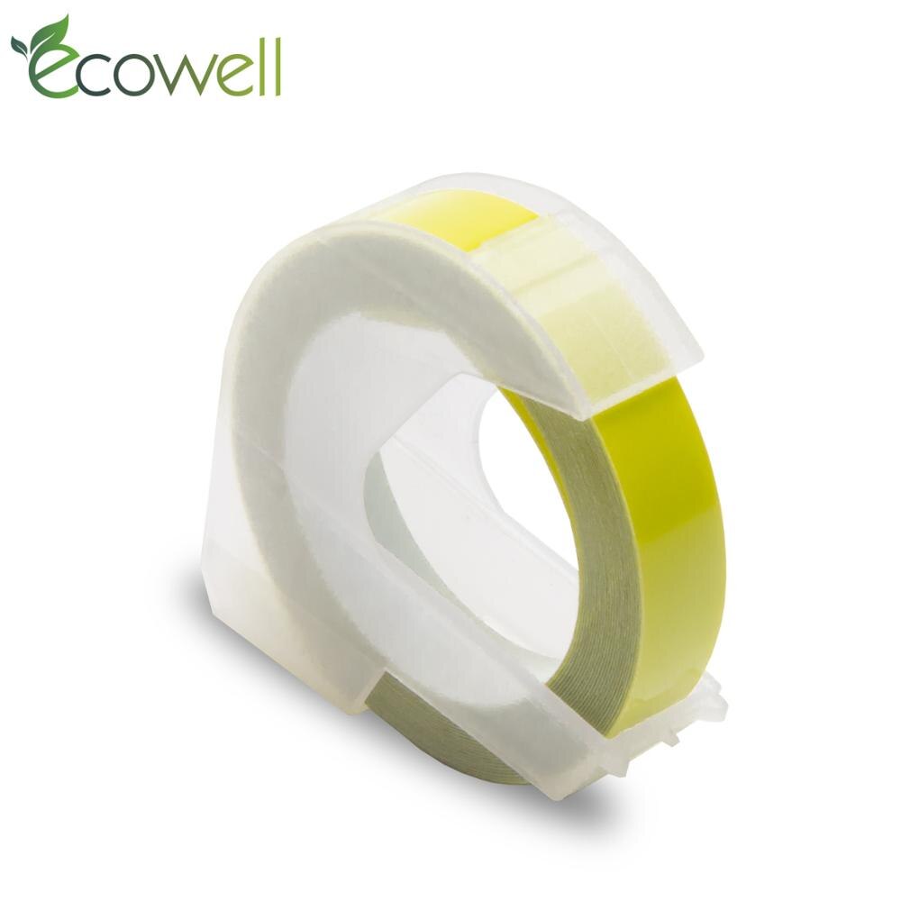 Ecowell 3D Plastic Embossing Tape 9mm compatible for Embossing Label Maker PVC LABEL DYMO 1610 12965 1880 1540 Motex E101: Olive Green