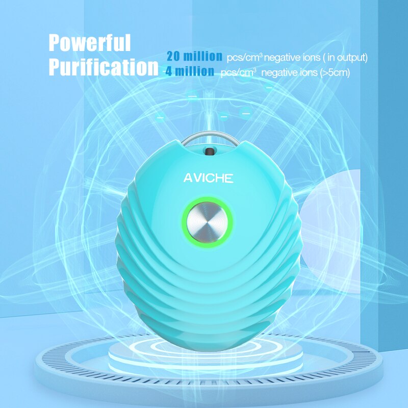 Personal Wearable Air Purifier Necklace/Mini Portable Air Freshener Ionizer/Negative Ion Generator/Low Noise for Adults Kids