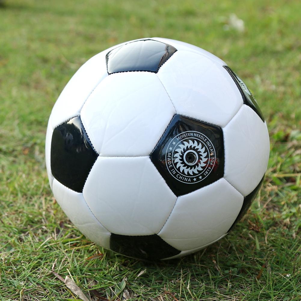 neueste Spiel FußBall Ball Weiche PU Leder Schwarz Weiß Standard Größe FußBall Ball Ausbildung FußBall Sport Zubehör