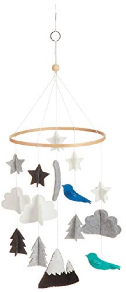 Handgemaakte Drie-Dimensionale Ornament Baby Crib Mobile Stars Wolken Vogels Baby Plafond Opknoping Nursery Decor: Default Title