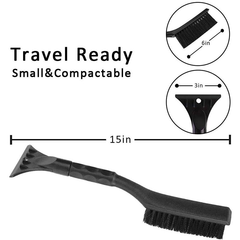 Ijskrabber met borstel voor auto , 2 in 1 auto sneeuwborstelschep sneeuwruimen voor auto voorruit en raam