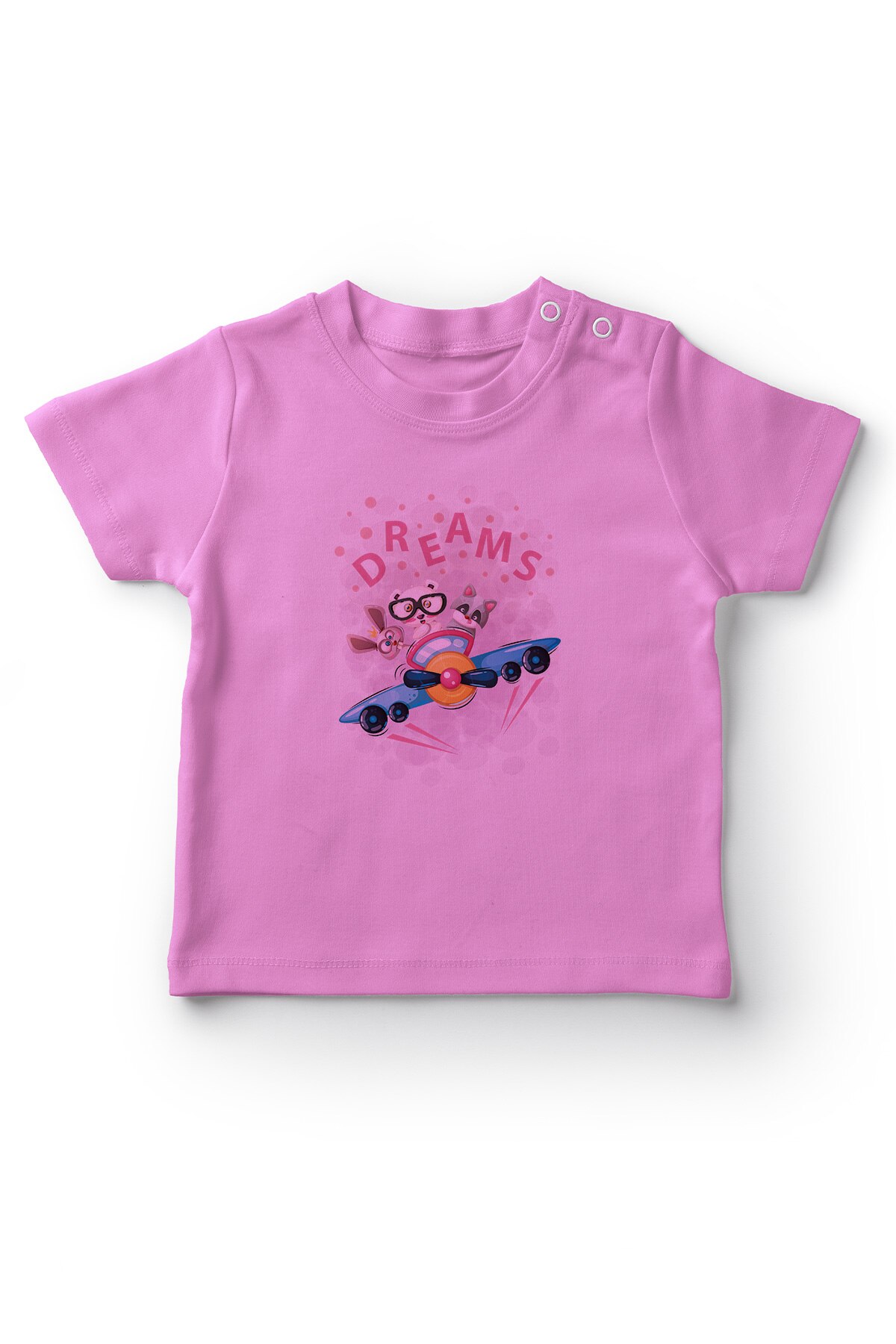 Angemiel baby droom vliegtuiggebruiker schattige dieren babymeisje t-shirt roze